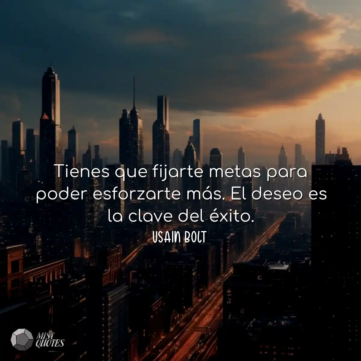 Tienes que fijarte metas para poder esfo