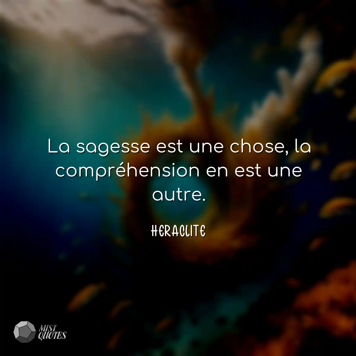 La sagesse est une chose, la compréhension en est 