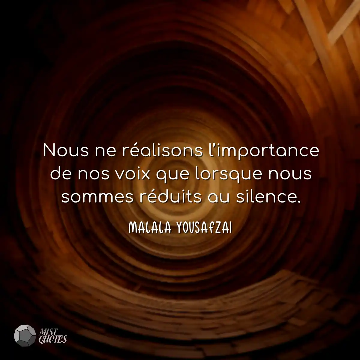 Nous ne réalisons l’importance de nos voix que lor