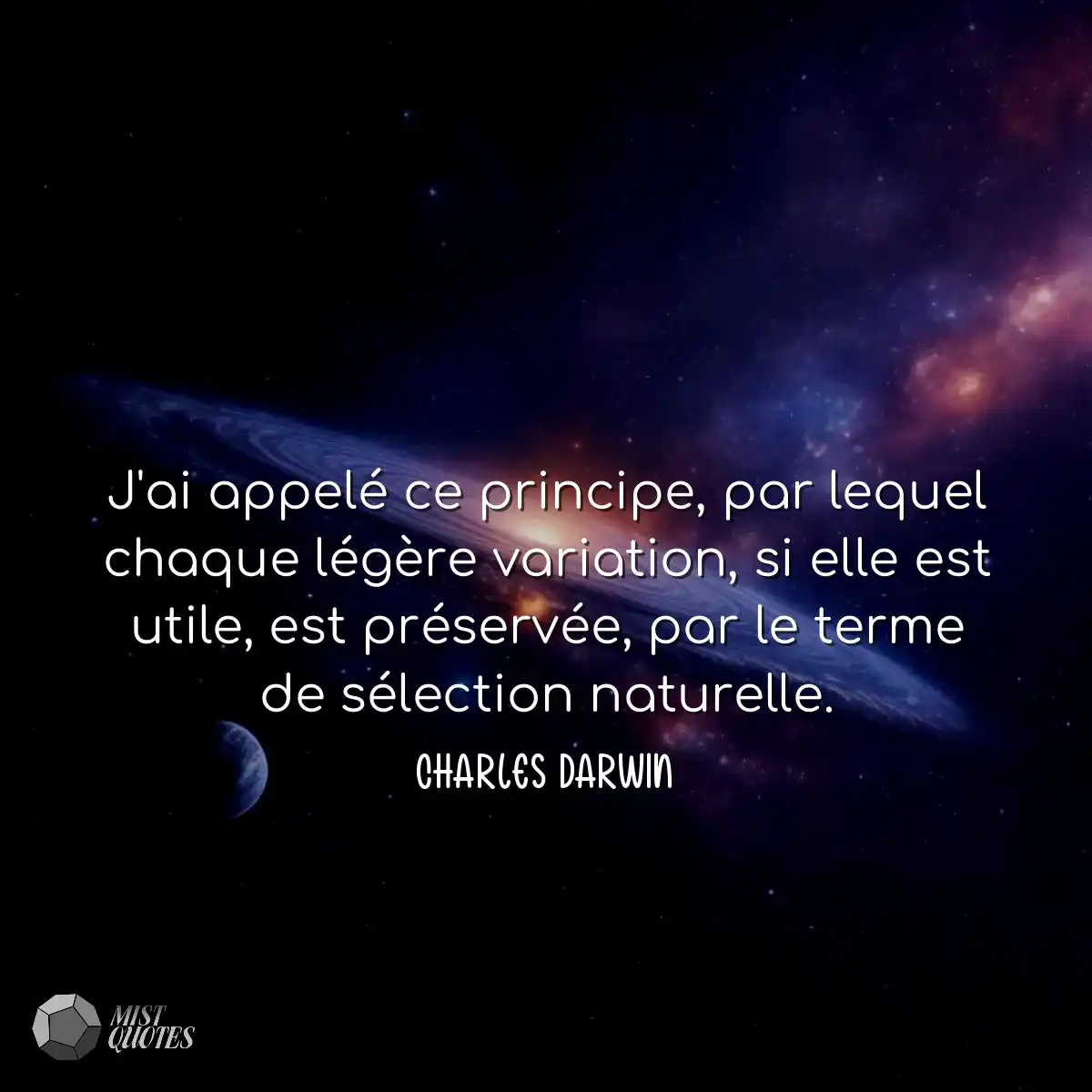 J'ai appelé ce principe, par lequel chaque légère 