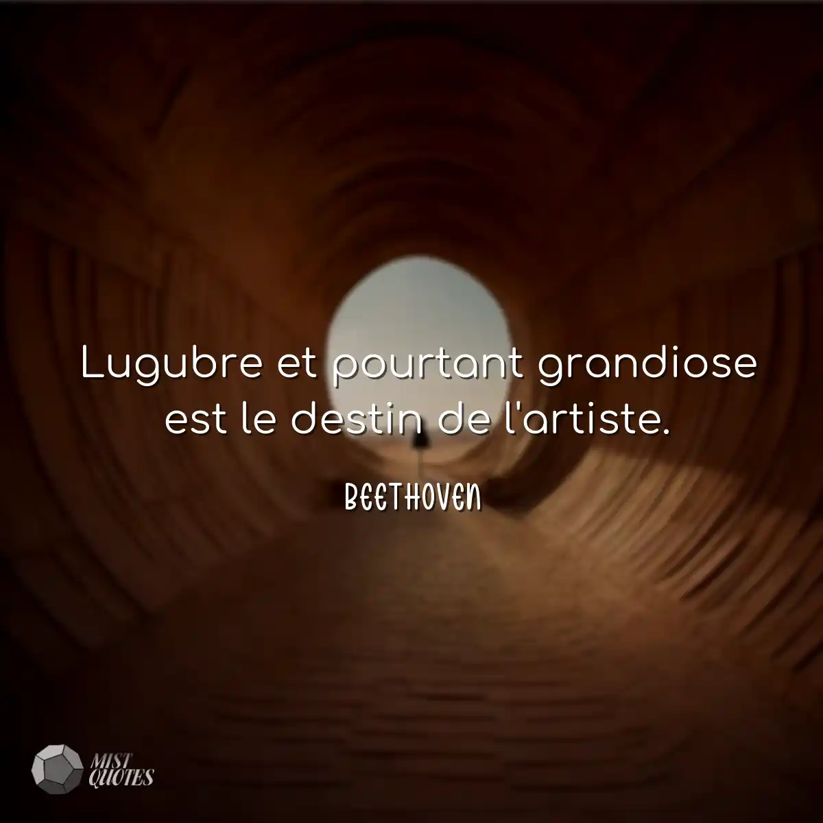 Lugubre et pourtant grandiose est le destin de l'a