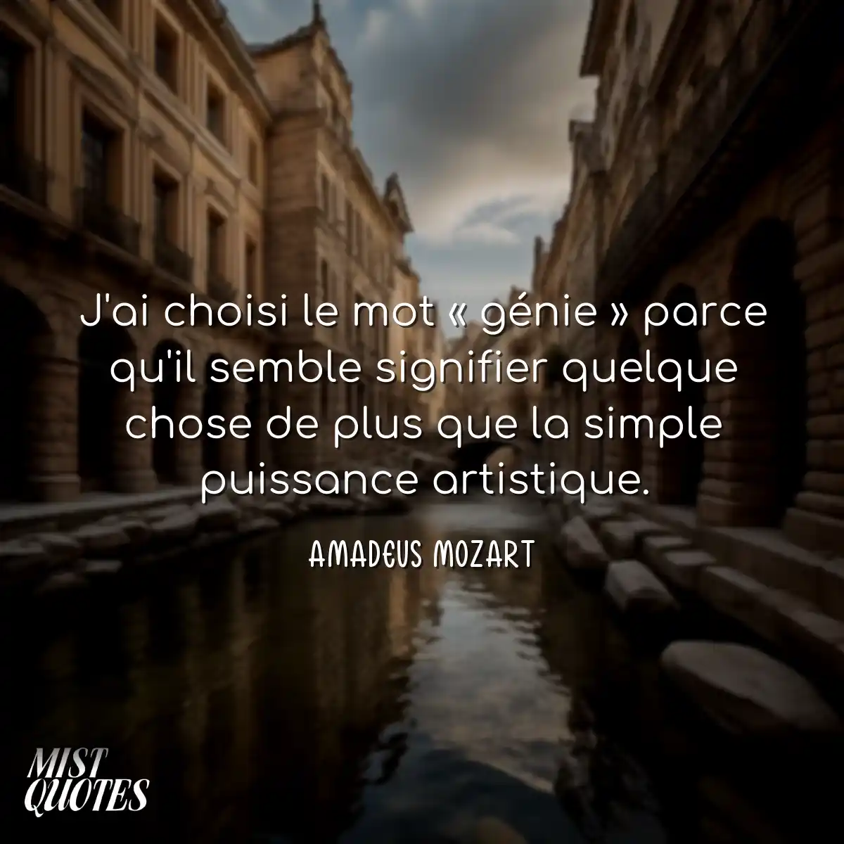 J'ai choisi le mot « génie » parce qu'il semble si