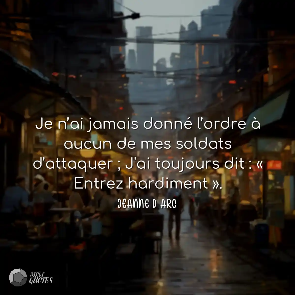 Je n’ai jamais donné l’ordre à aucun de mes soldat