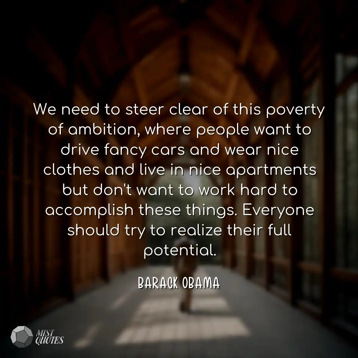 We need to steer clear of this poverty o