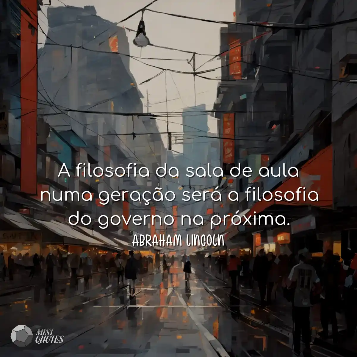 A filosofia da sala de aula numa geraç