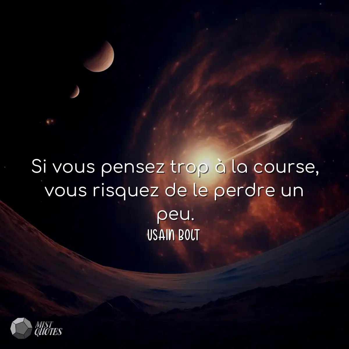 Si vous pensez trop à la course, vous risquez de l