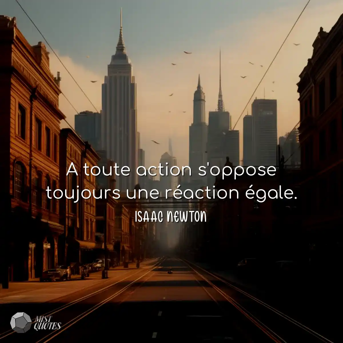 A toute action s'oppose toujours une réaction égal