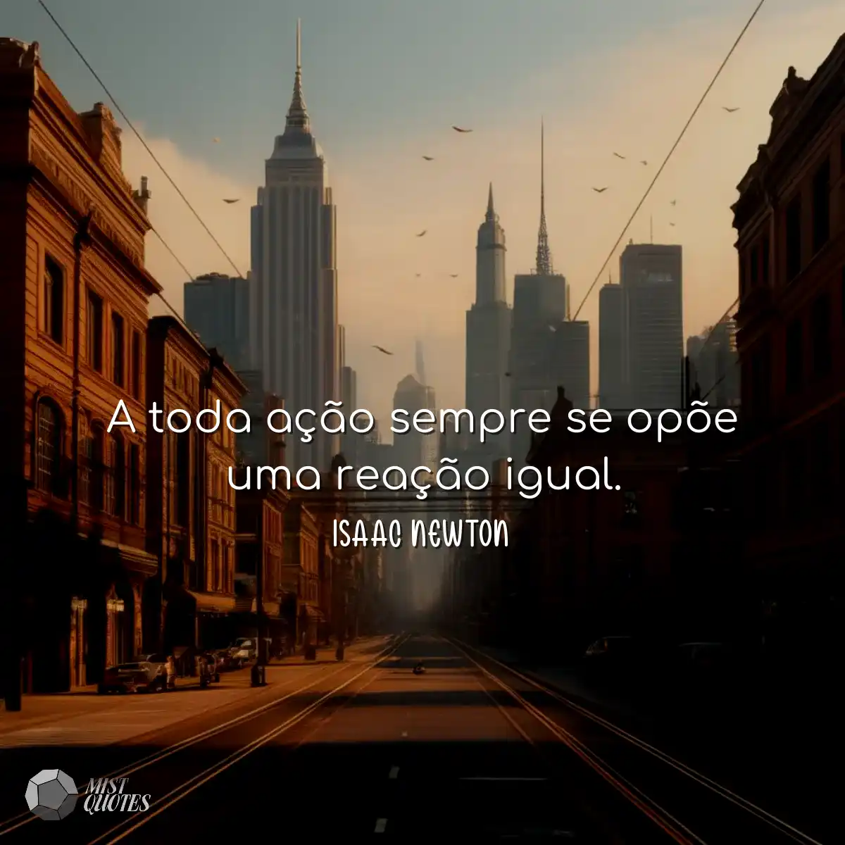 A toda ação sempre se opõe uma reação igual.