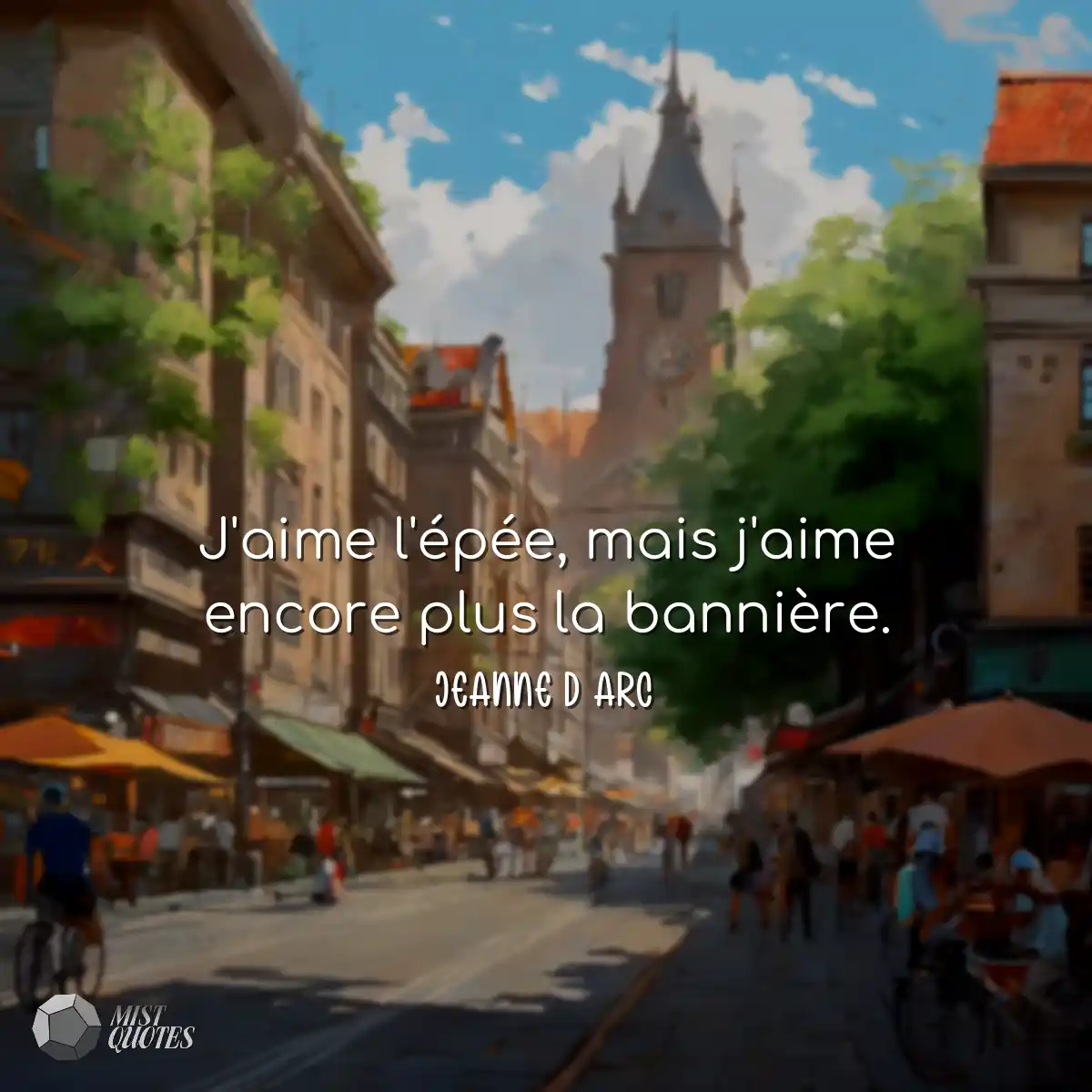J'aime l'épée, mais j'aime encore plus la bannière