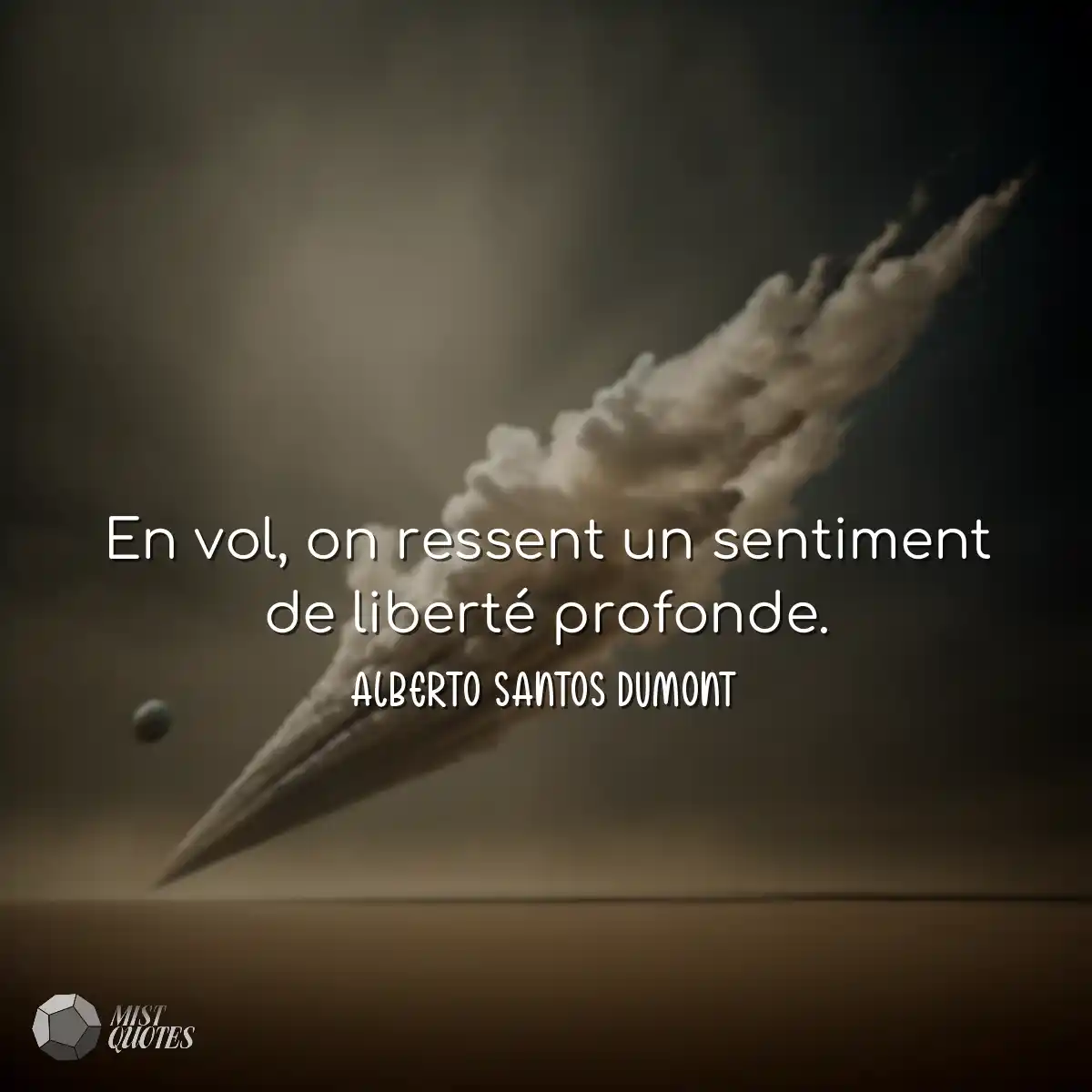 En vol, on ressent un sentiment de liberté profond