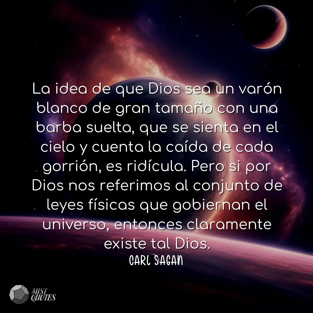 La idea de que Dios sea un varón blanco de gran ta