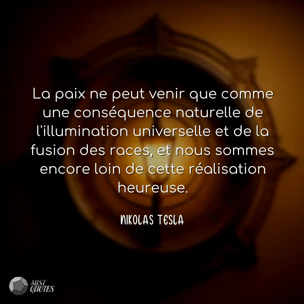 La paix ne peut venir que comme une conséquence na
