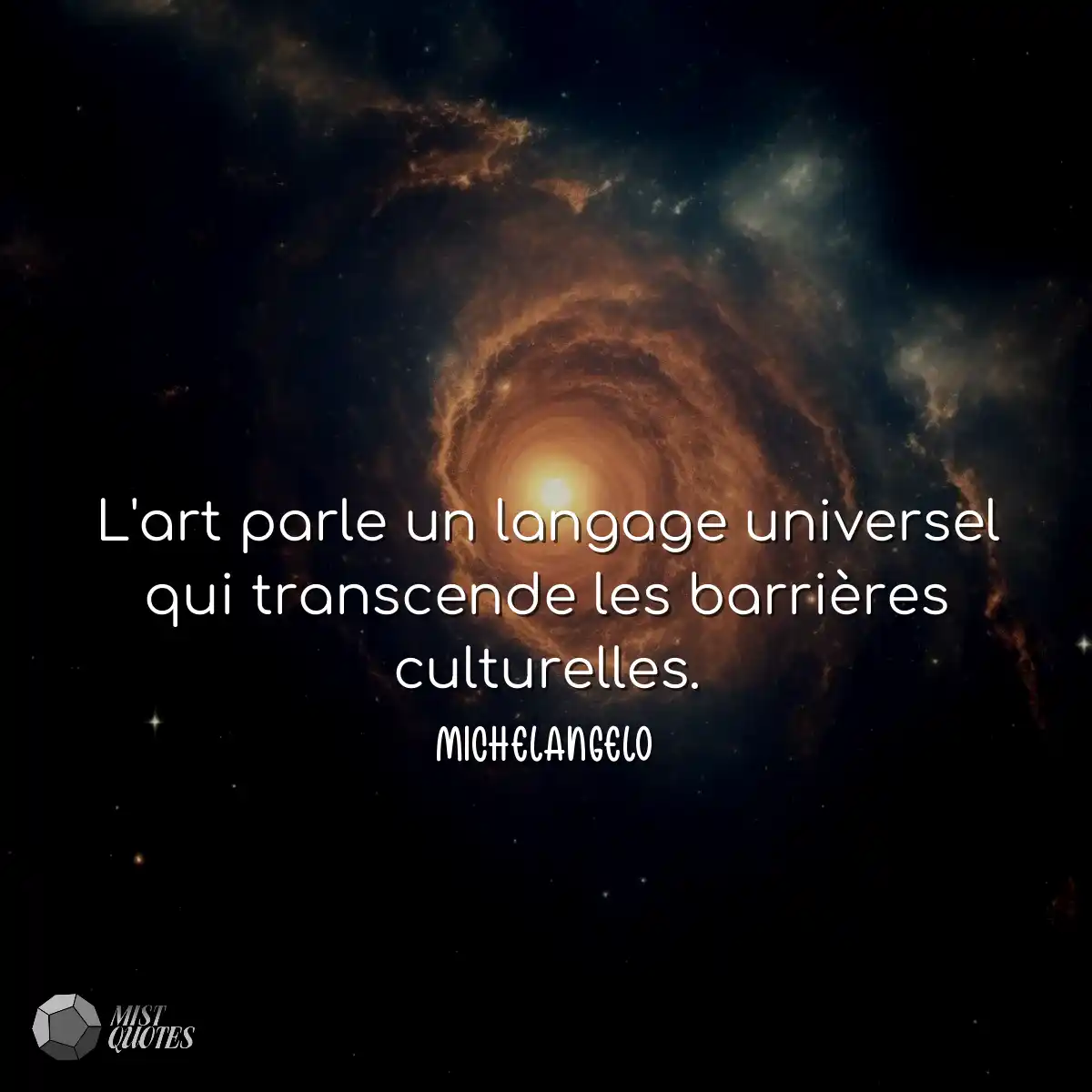 L'art parle un langage universel qui tra