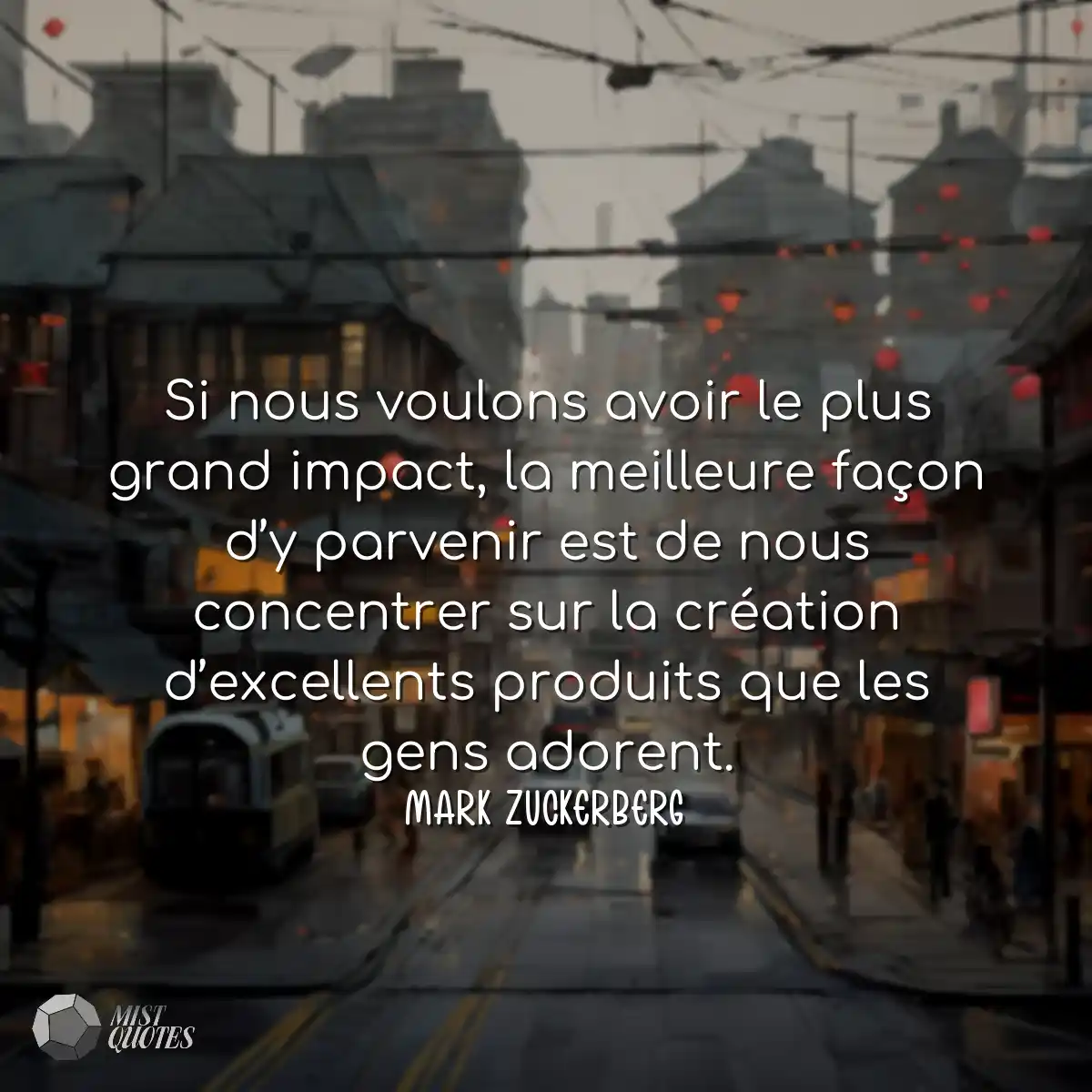 Si nous voulons avoir le plus grand impact, la mei