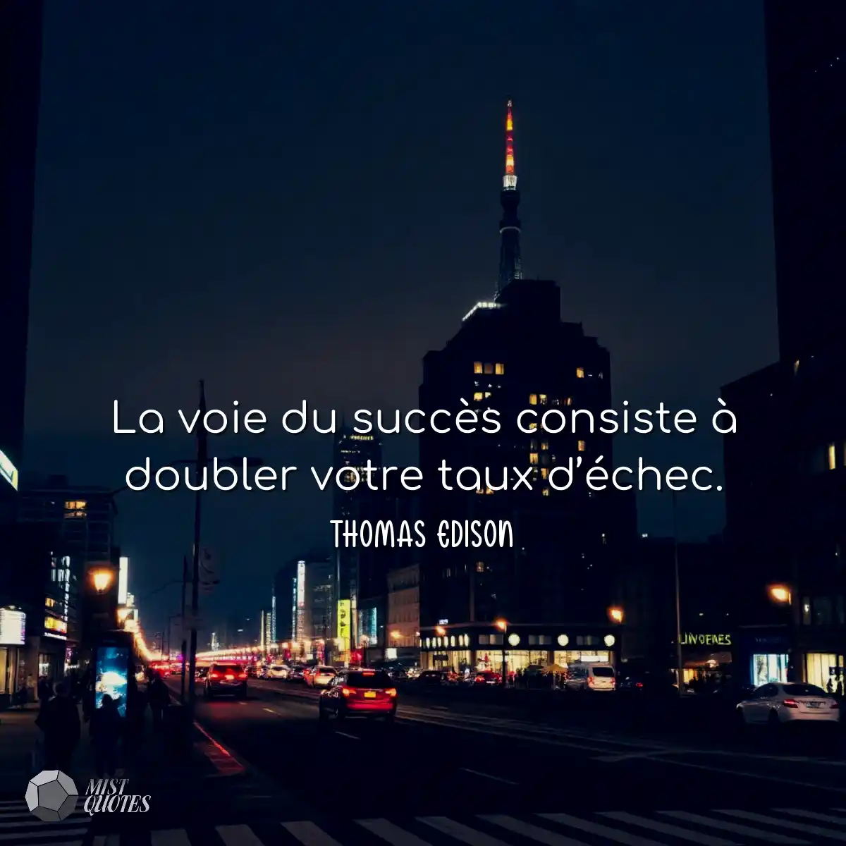 La voie du succès consiste à doubler v