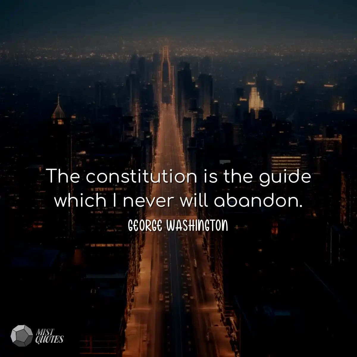 The constitution is the guide which I ne