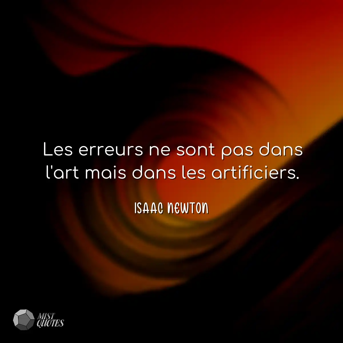 Les erreurs ne sont pas dans l'art mais dans les a