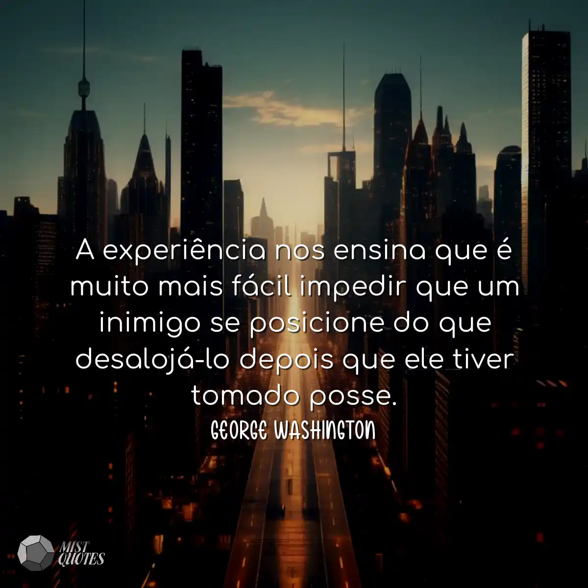 A experiência nos ensina que é muito mais fácil im