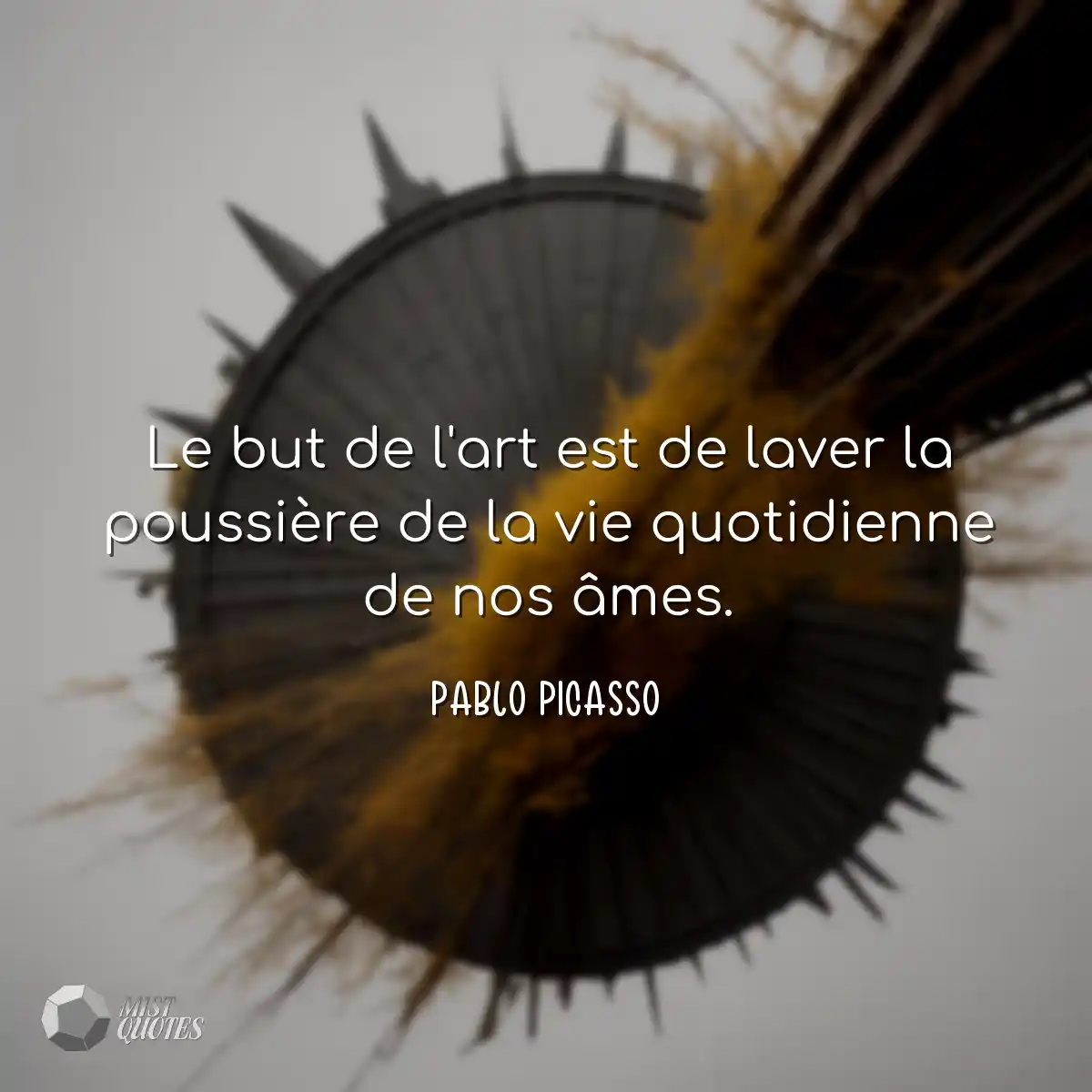 Le but de l'art est de laver la poussiè