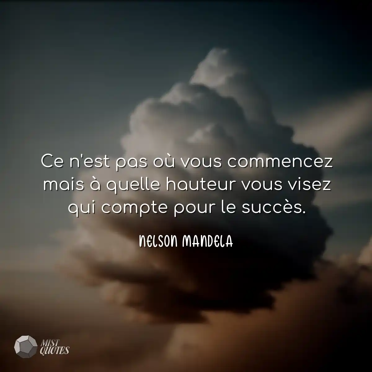 Ce n'est pas où vous commencez mais à 