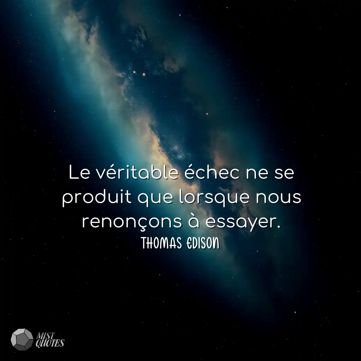 Le véritable échec ne se produit que l