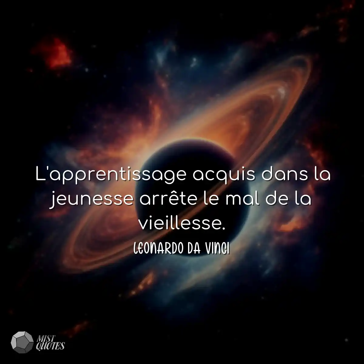 L'apprentissage acquis dans la jeunesse arrête le 