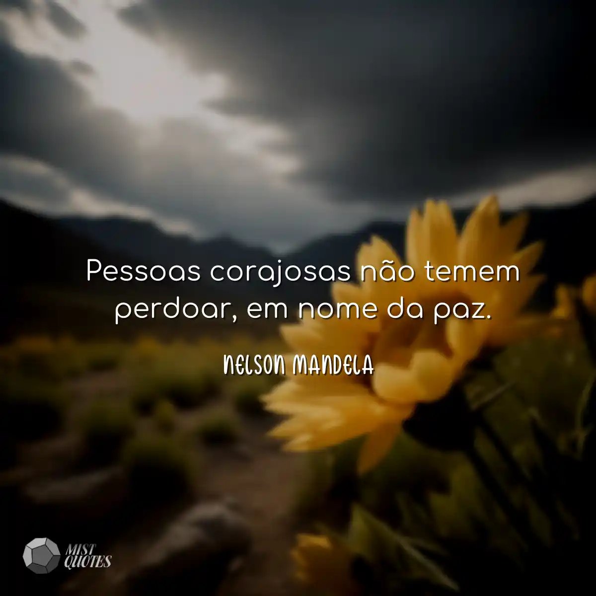 Pessoas corajosas não temem perdoar, em nome da pa