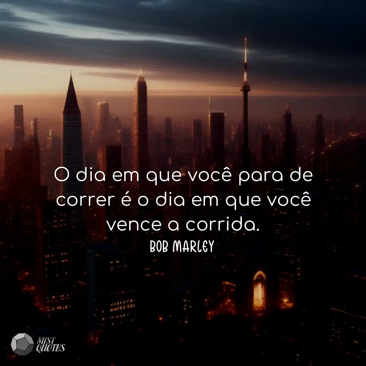O dia em que você para de correr é o dia em que vo