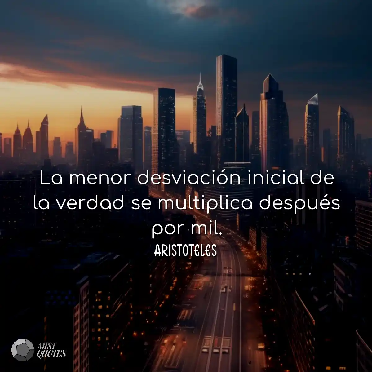 La menor desviación inicial de la verda