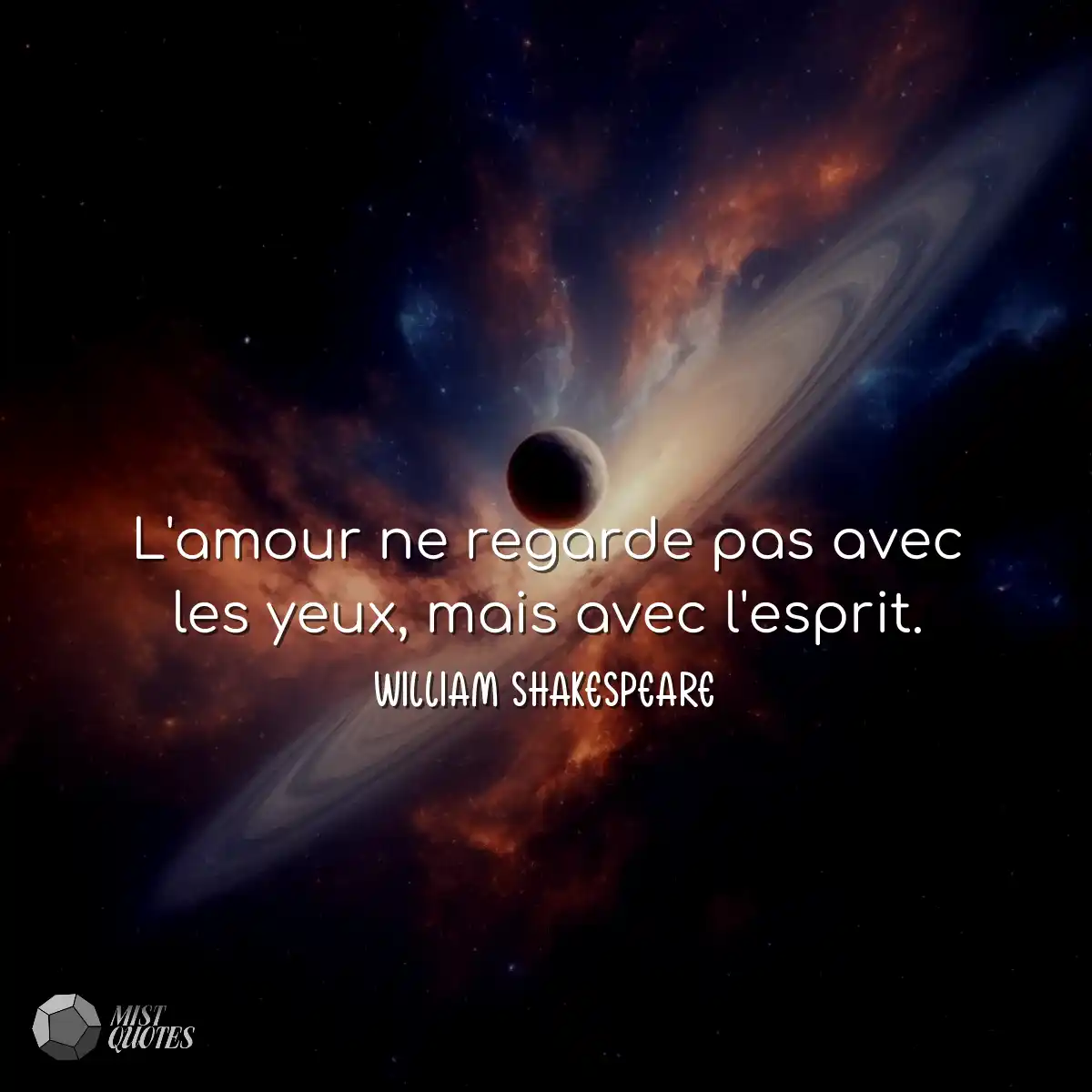 L'amour ne regarde pas avec les yeux, ma