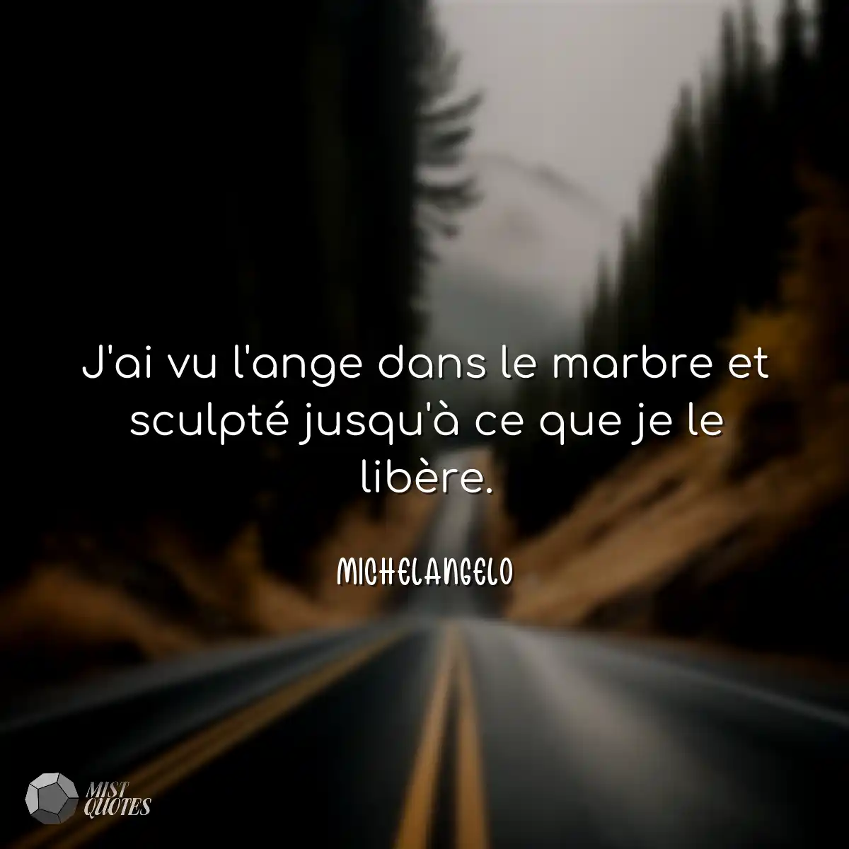 J'ai vu l'ange dans le marbre et sculpt