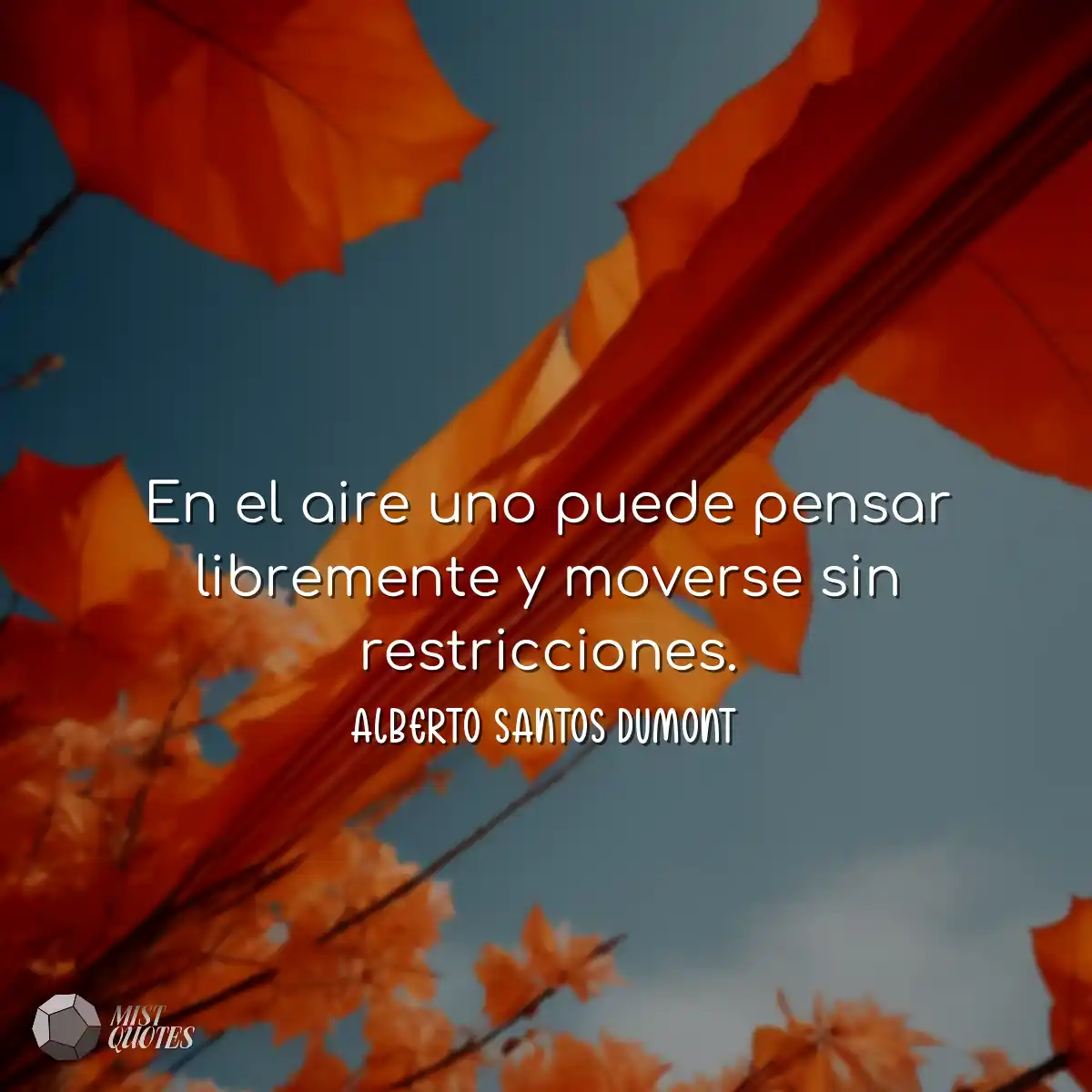 En el aire uno puede pensar libremente y moverse s
