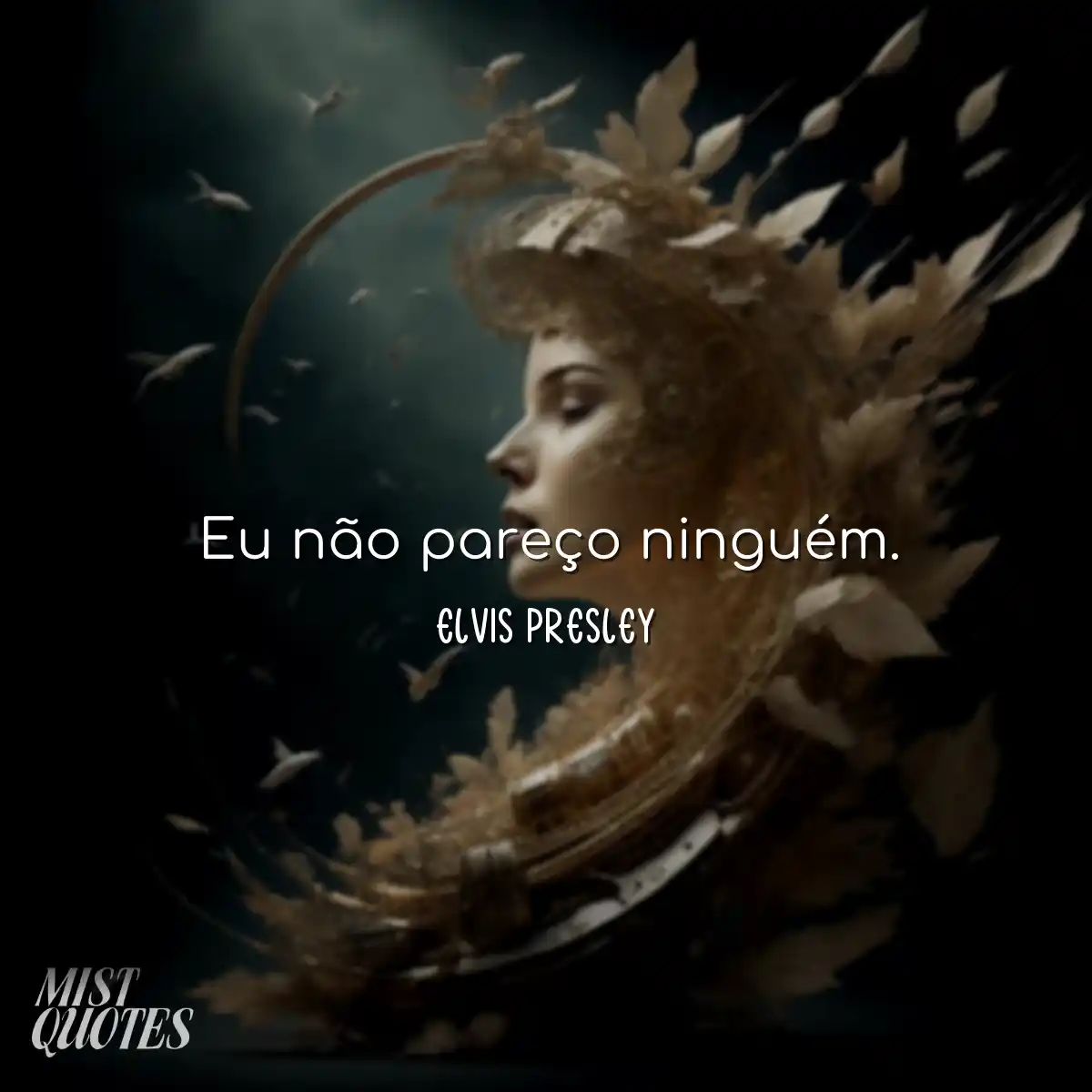 Eu não pareço ninguém.