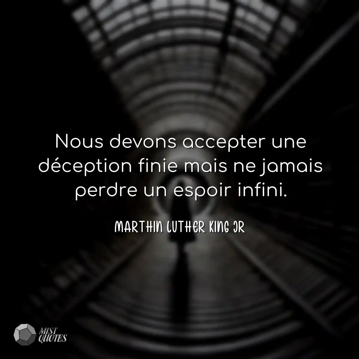 Nous devons accepter une déception fini