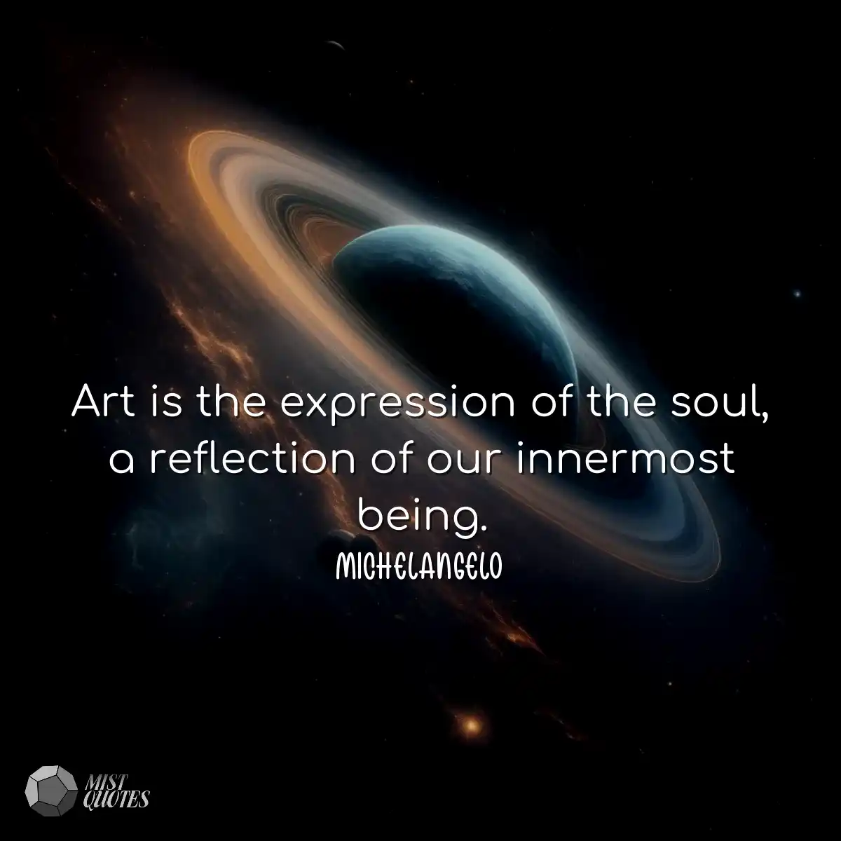 Art is the expression of the soul, a ref