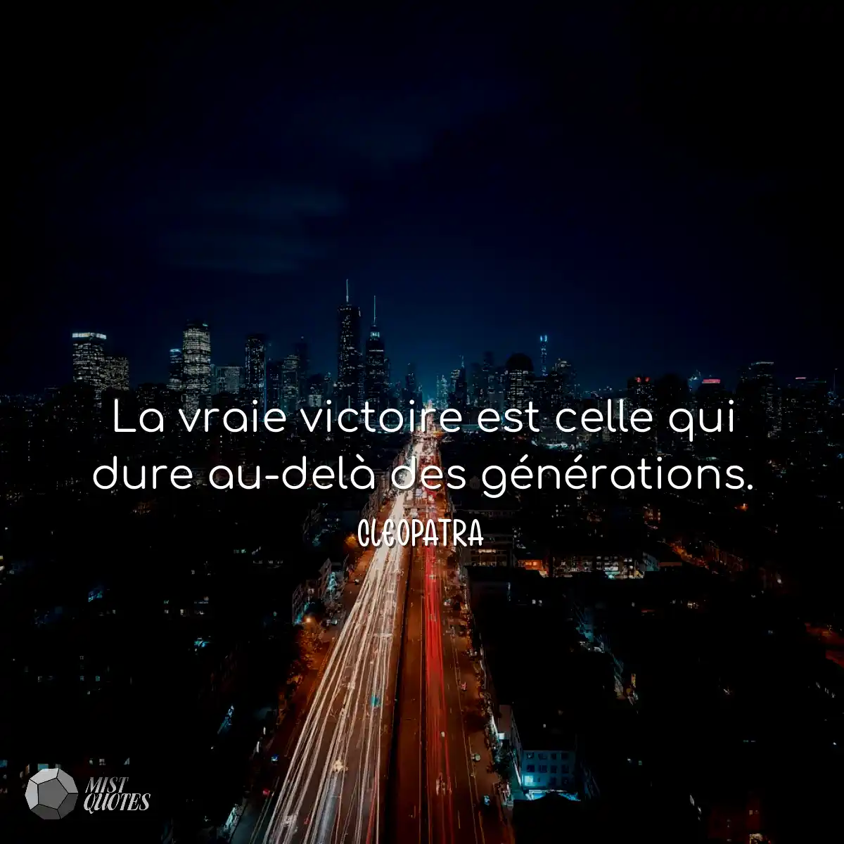 La vraie victoire est celle qui dure au-delà des g