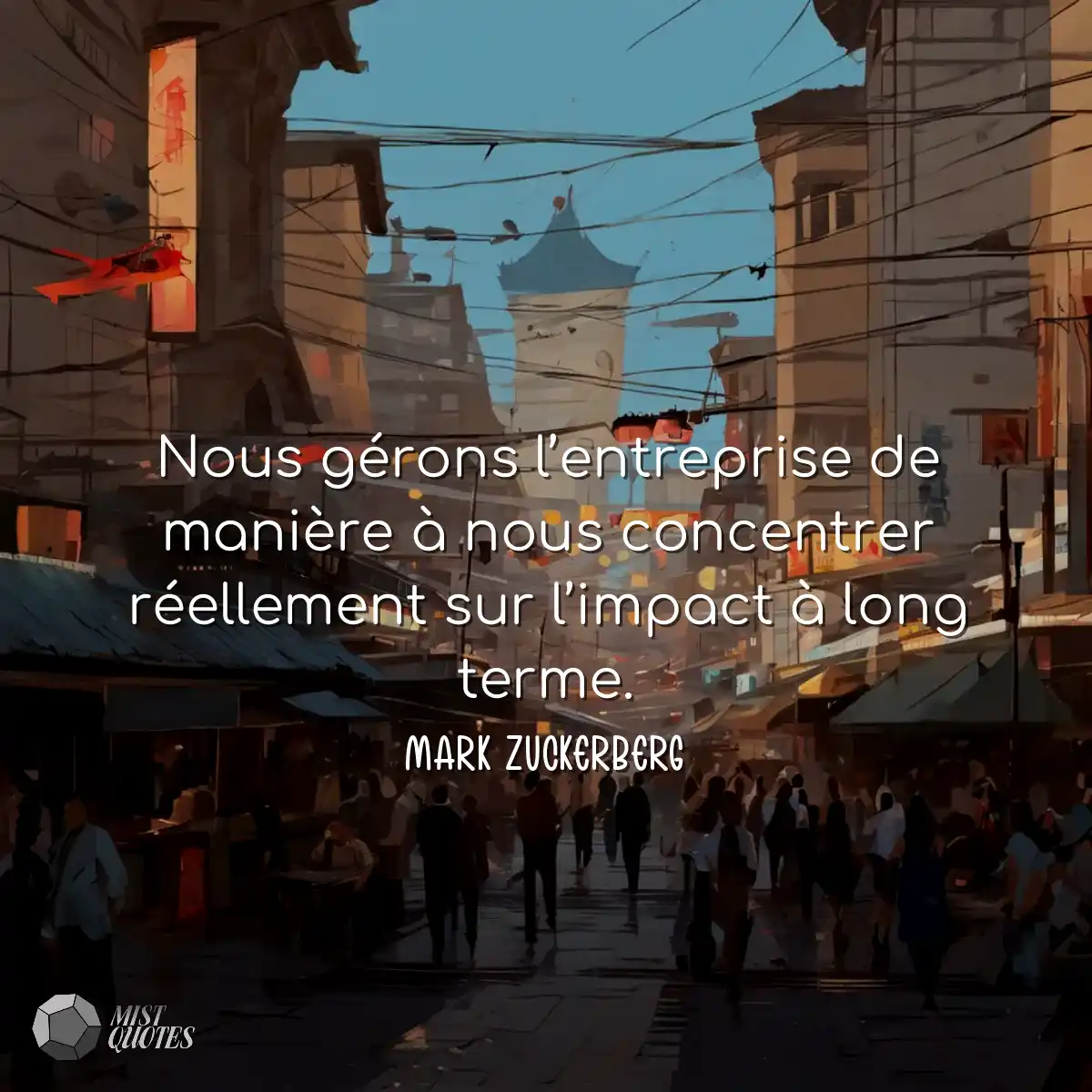 Nous gérons l’entreprise de manière à nous concent
