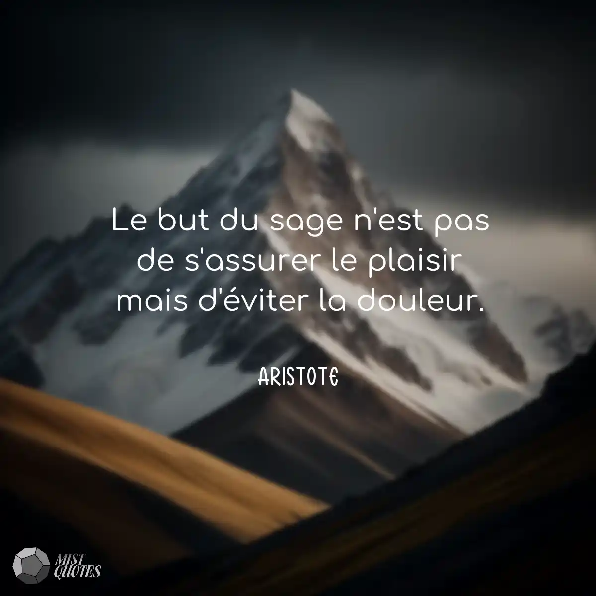 Le but du sage n'est pas de s'assurer le