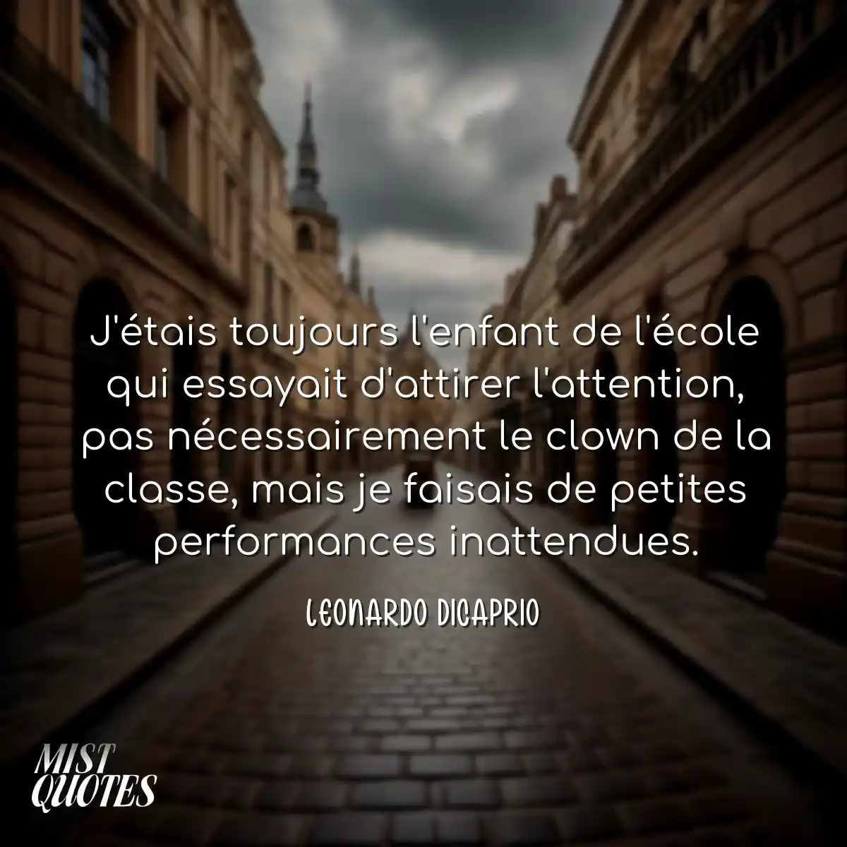 J'étais toujours l'enfant de l'école q