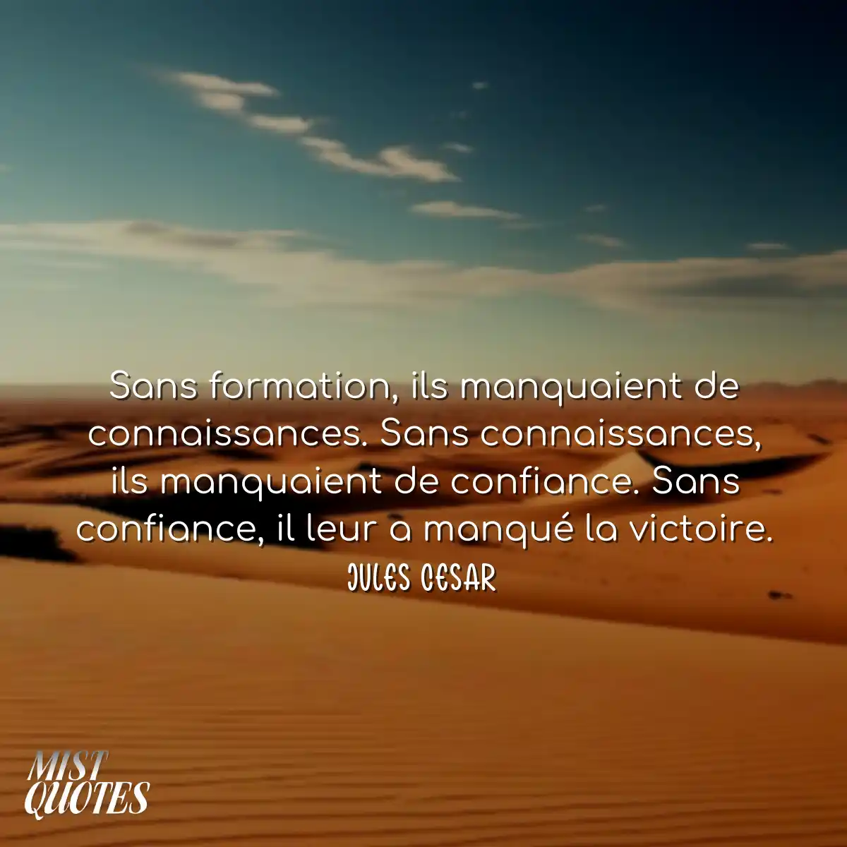 Sans formation, ils manquaient de connaissances. S