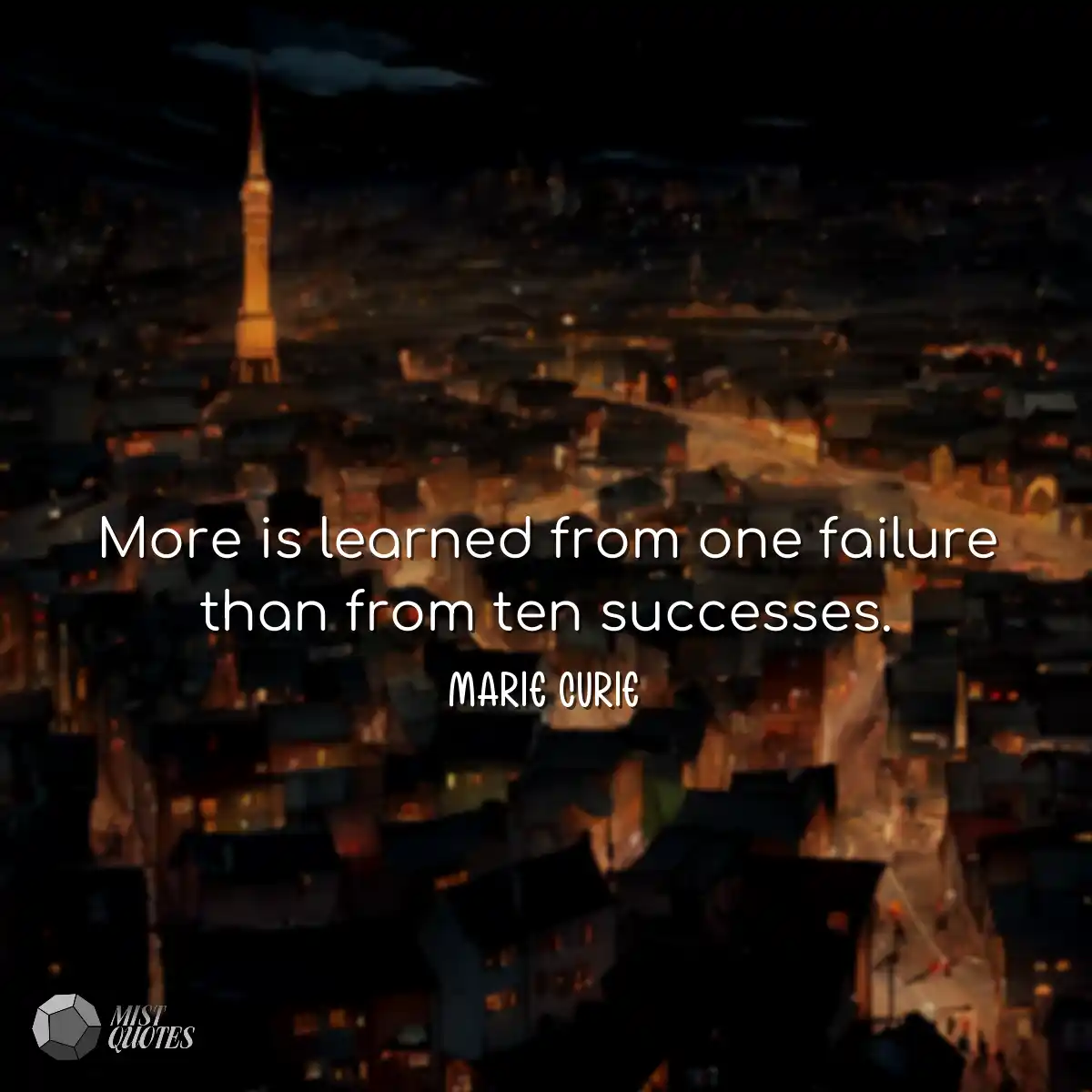 More is learned from one failure than fr