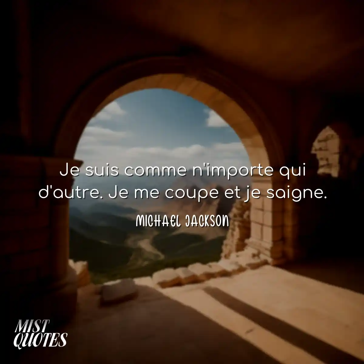 Je suis comme n'importe qui d'autre. Je 