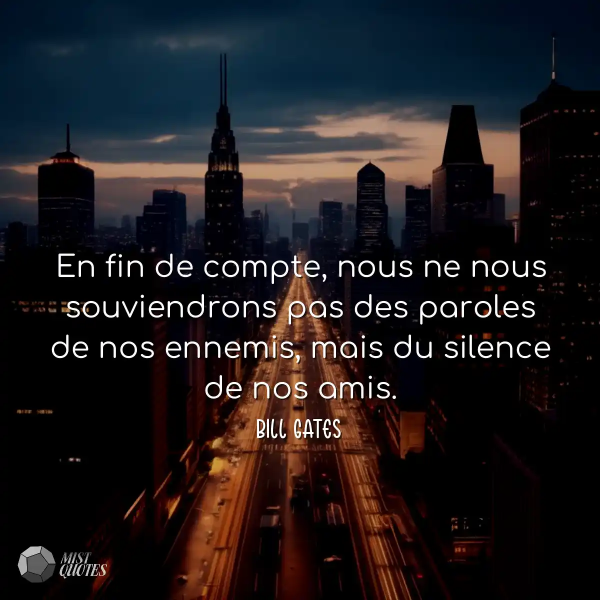 En fin de compte, nous ne nous souviendrons pas de