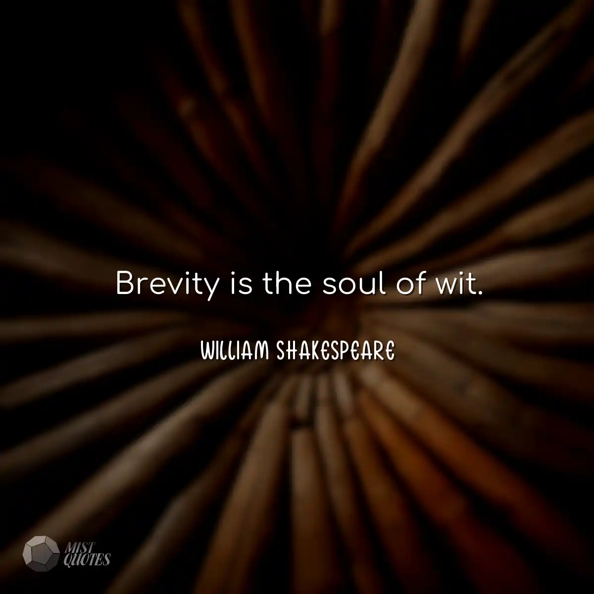 Brevity is the soul of wit.