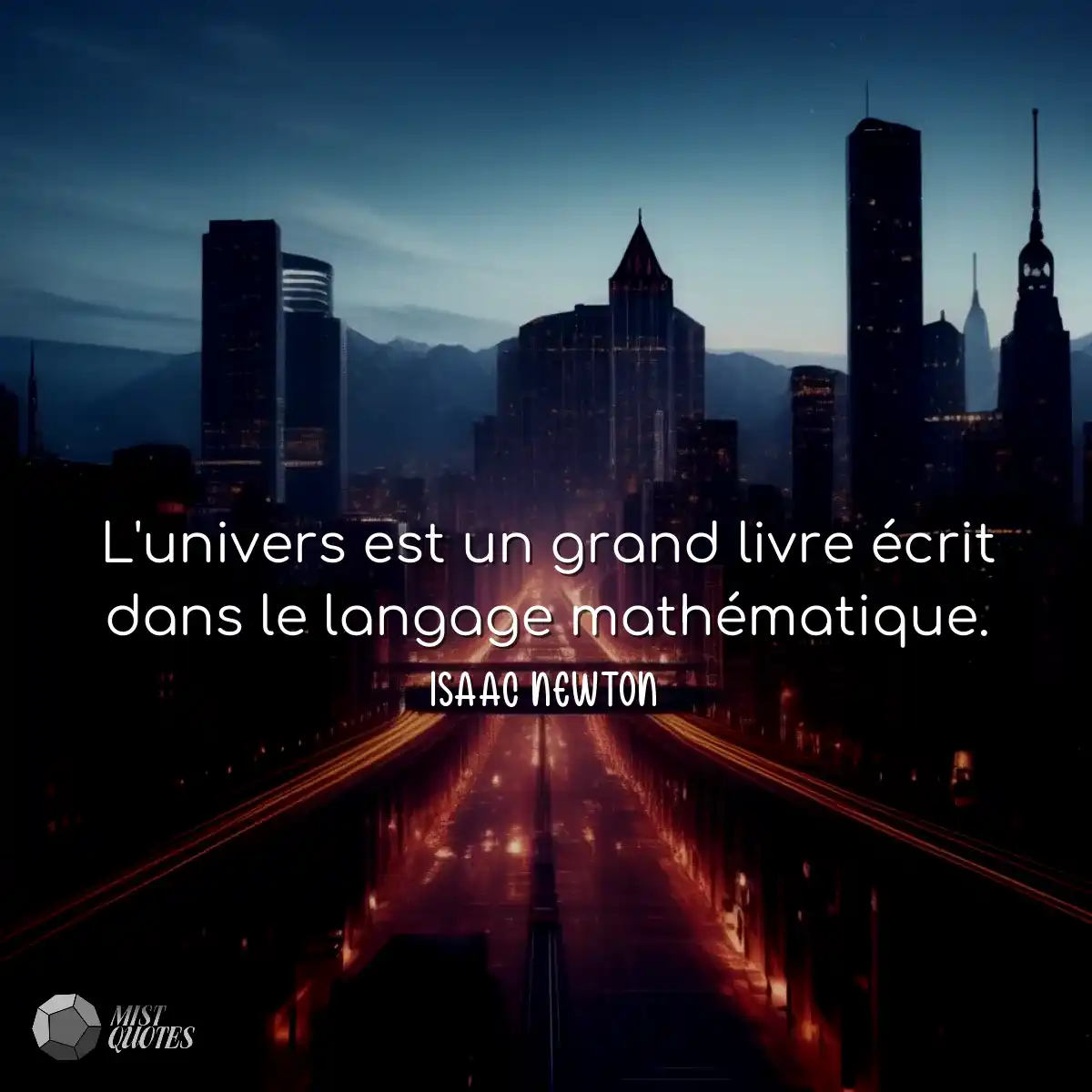 L'univers est un grand livre écrit dans le langage