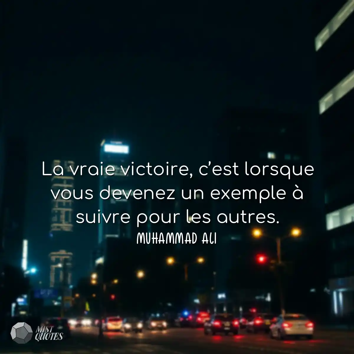 La vraie victoire, c’est lorsque vous devenez un e