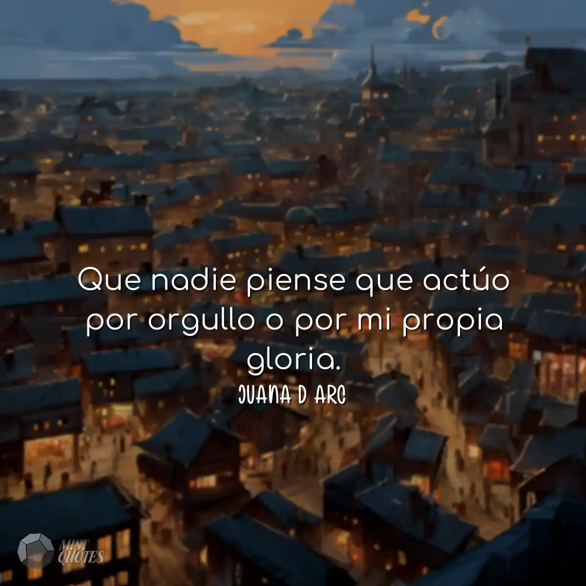 Que nadie piense que actúo por orgullo o por mi pr