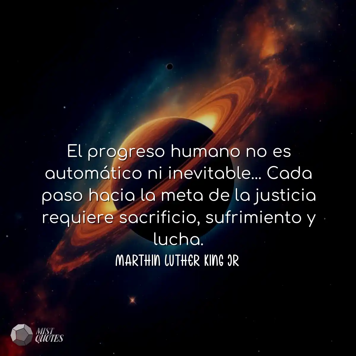 El progreso humano no es automático ni inevitable.