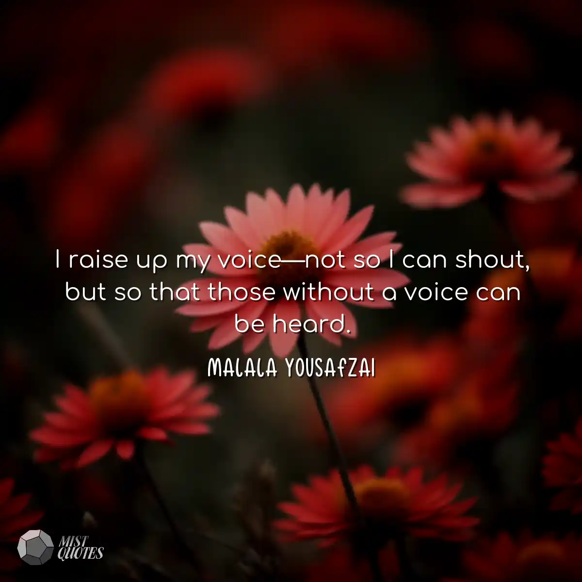 I raise up my voice—not so I can shout
