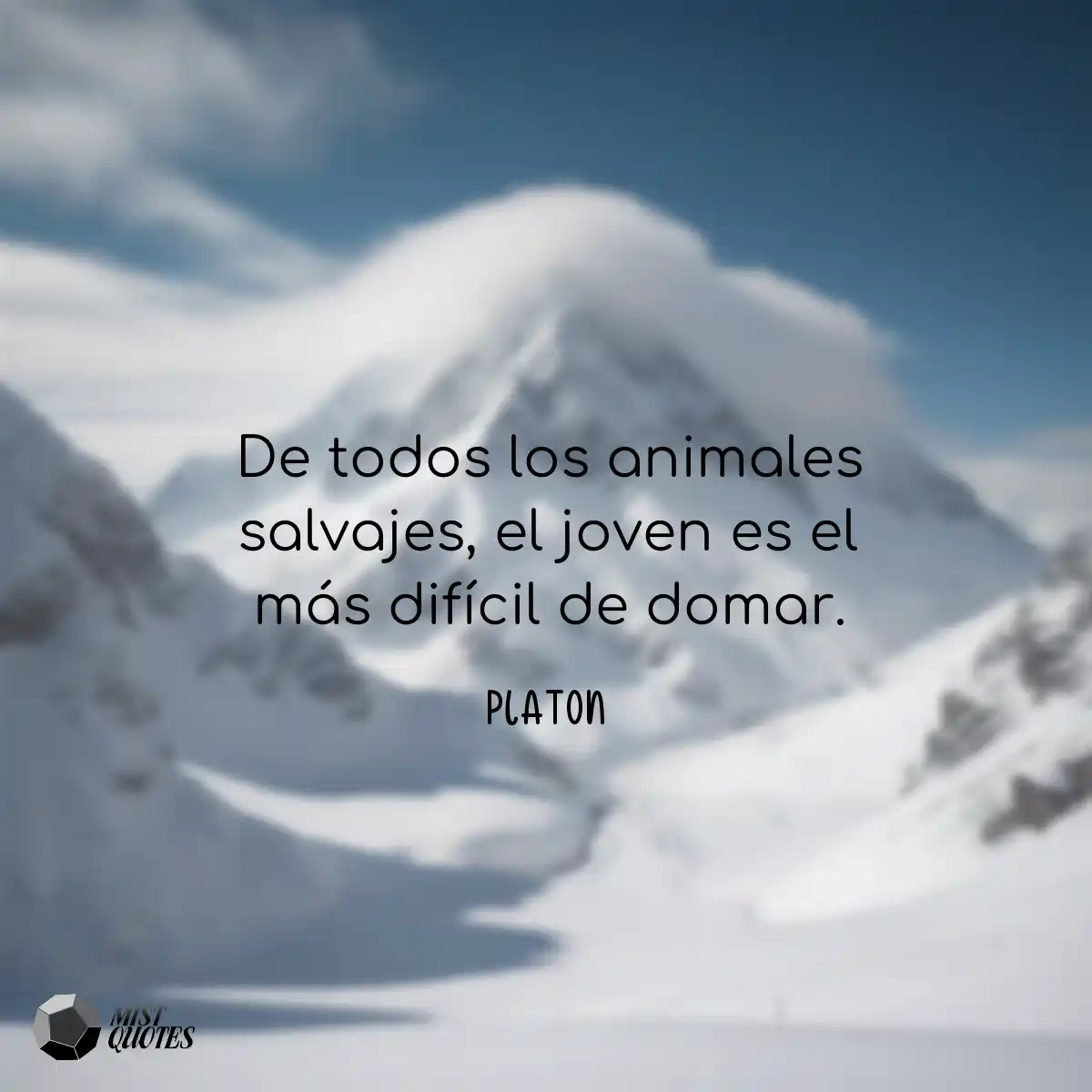 De todos los animales salvajes, el joven es el más